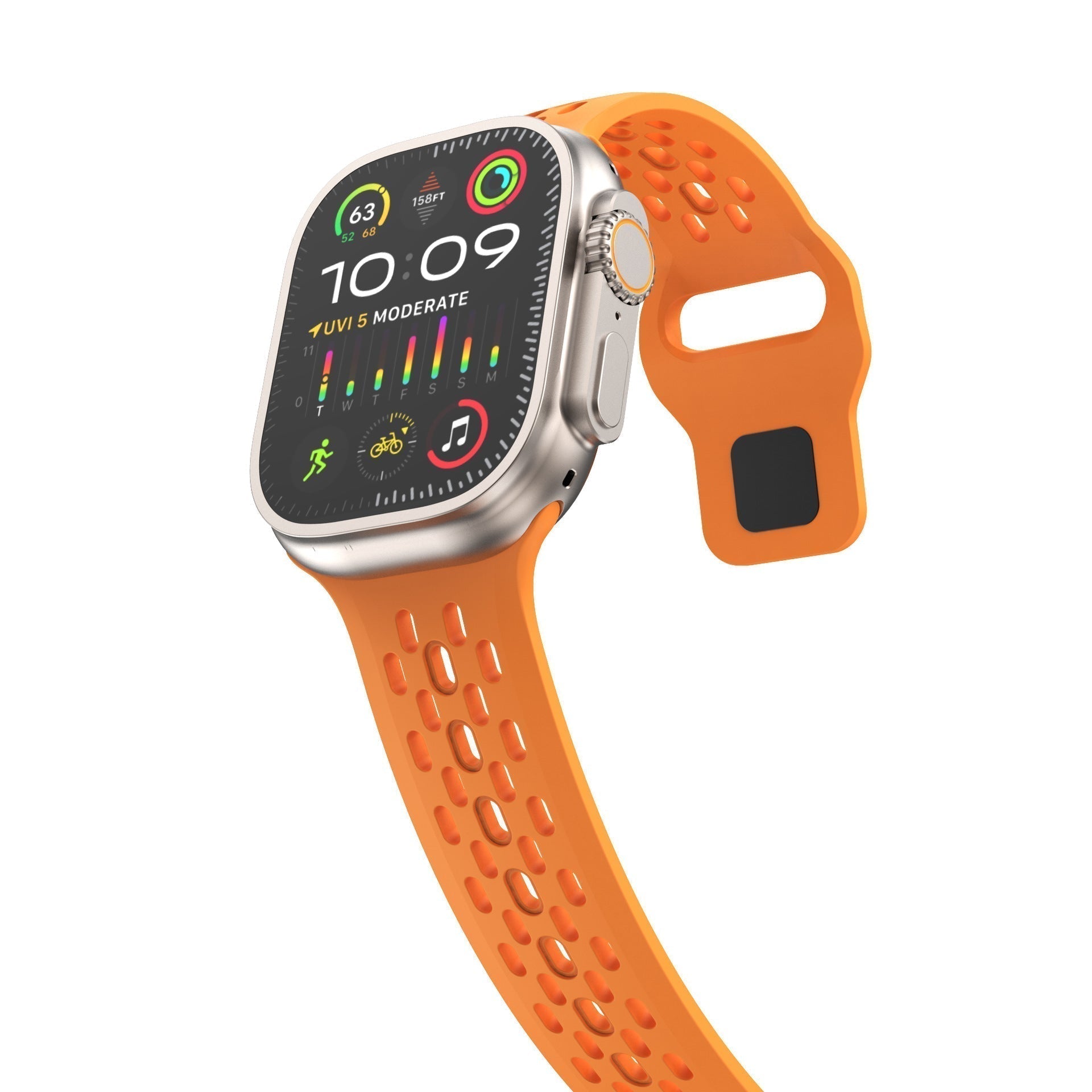 Bracelet Apple Watch, AeroFlex en caoutchouc suisse FKM respirant, ajustement sport