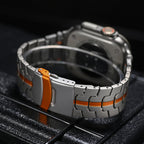 AurumForge Apple Watch Band, Stainless Steel Metal Strap With Butterfly Clasp