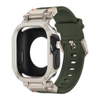 RavenTac Rugged Fluoro Rubber Band with 2-in-1 Case for Apple Watch