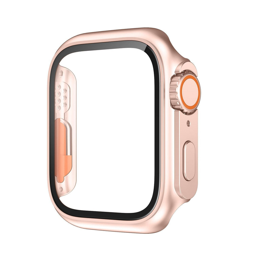 Apple Watch Bumper Case, Tempered Glass Screen Shield, Ultra-Style Look