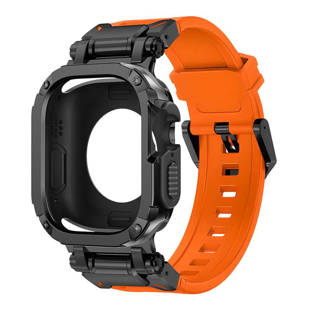 RavenTac Rugged Fluoro Rubber Band with 2-in-1 Case for Apple Watch