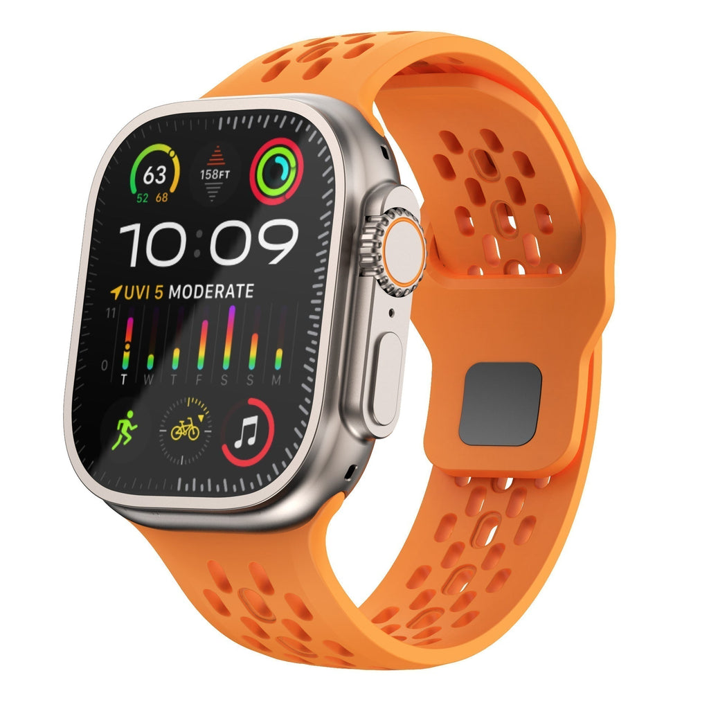 Bracelet Apple Watch, AeroFlex en caoutchouc suisse FKM respirant, ajustement sport