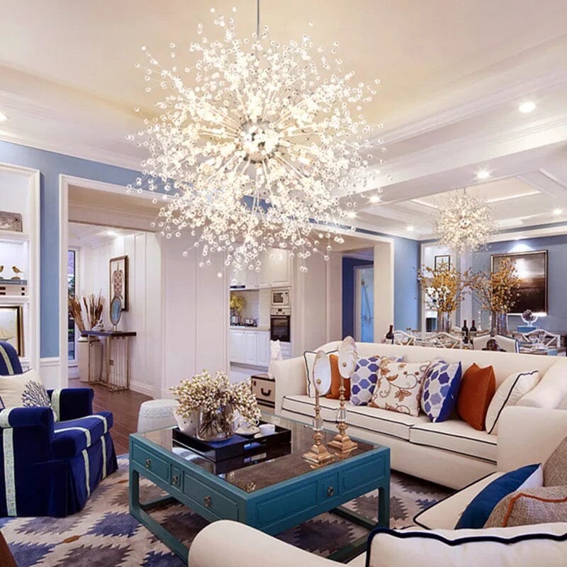 Křišťálový lustr Asterra Dandelion s moderním stropním designem