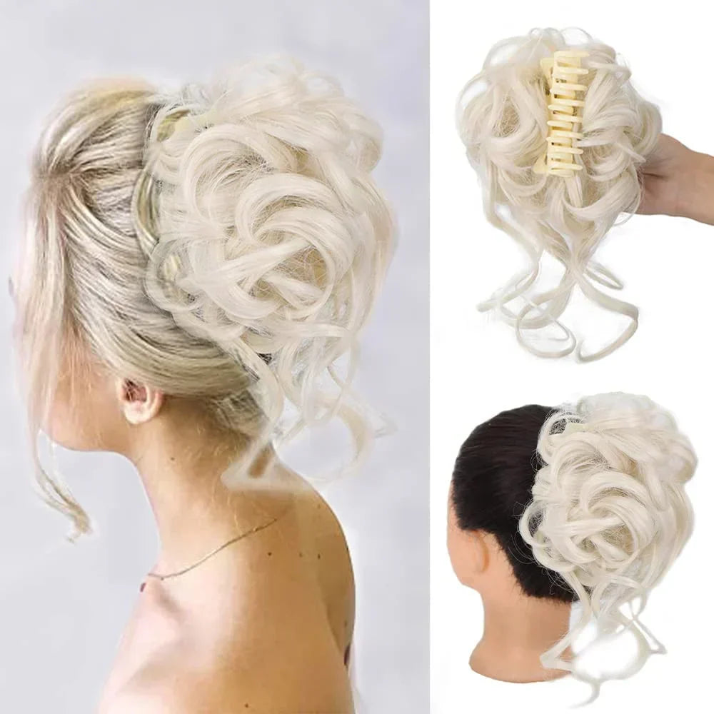 Curly Hair Bun – Clip-in Hair Piece with Volume and Natural Look