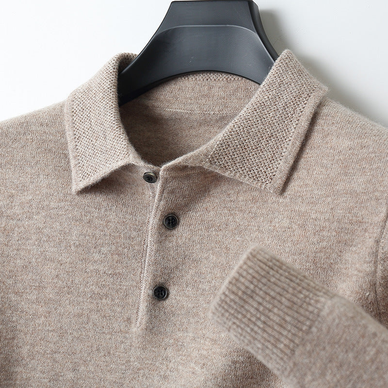 NordicLuxe polokošile s dlouhými rukávy, směs kašmíru a merino vlny