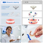 Ultralydsrens til tandapparater med UV-C-sterilisering, 210 ml beholder