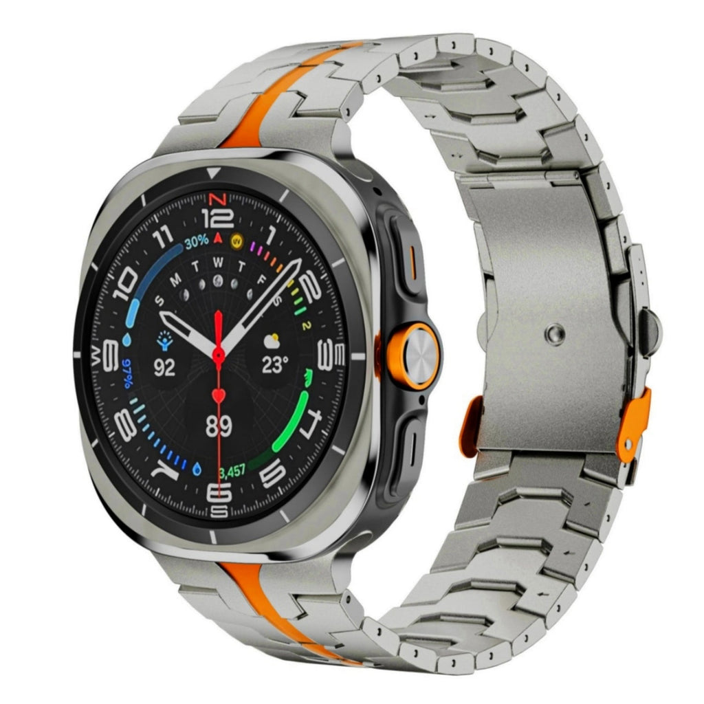 Titanen horlogeband voor Samsung Watch 7 Ultra, Averon vouwsluiting