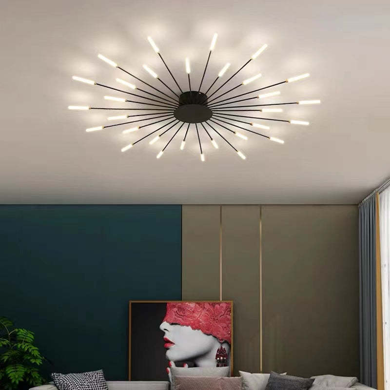 Asterra Albina Metal- og akryl-loftlampe til planmontering, 12 W til 42 W LED
