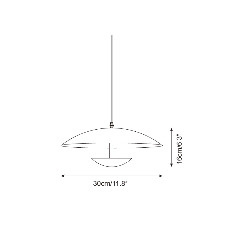 Suspension minimaliste Pylos noire | Fioriscas