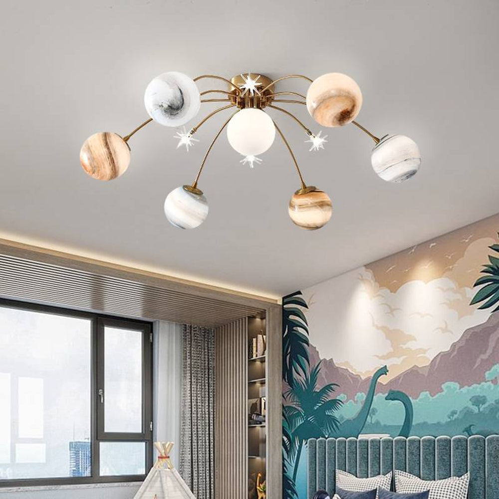 Lampada da soffitto a plafone Aria Modern Planet, soggiorno | Fioriscas