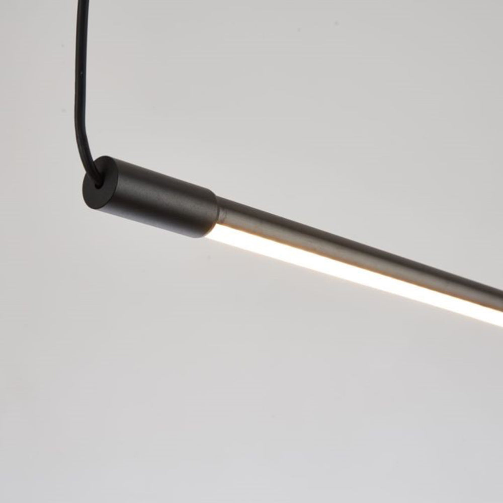 Lampada a sospensione lineare minimalista Zynar, nero | Fioriscas