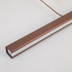 Nexis Linear-Frame LED Pendant Light, Black & Brown Finish