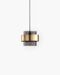 Lampada a sospensione Solara Industrial-Edge, vetro e metallo, due colori