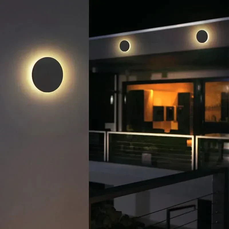 Applique murale LED minimaliste ronde ou carrée, IP65 - Fioriscas