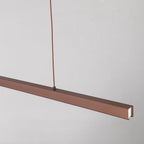 Nexis Linear-Frame LED Pendant Light, Black & Brown Finish