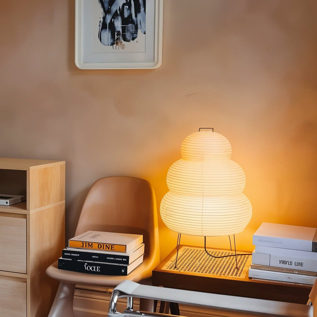 Shiori Glow Handmade Mulberry Paper Table Lamp Inspired By Japanese Lanterns
