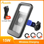 NovaTrail-fietstelefoonhouder met waterdichte hoes en draadloze powerbank van 15 W