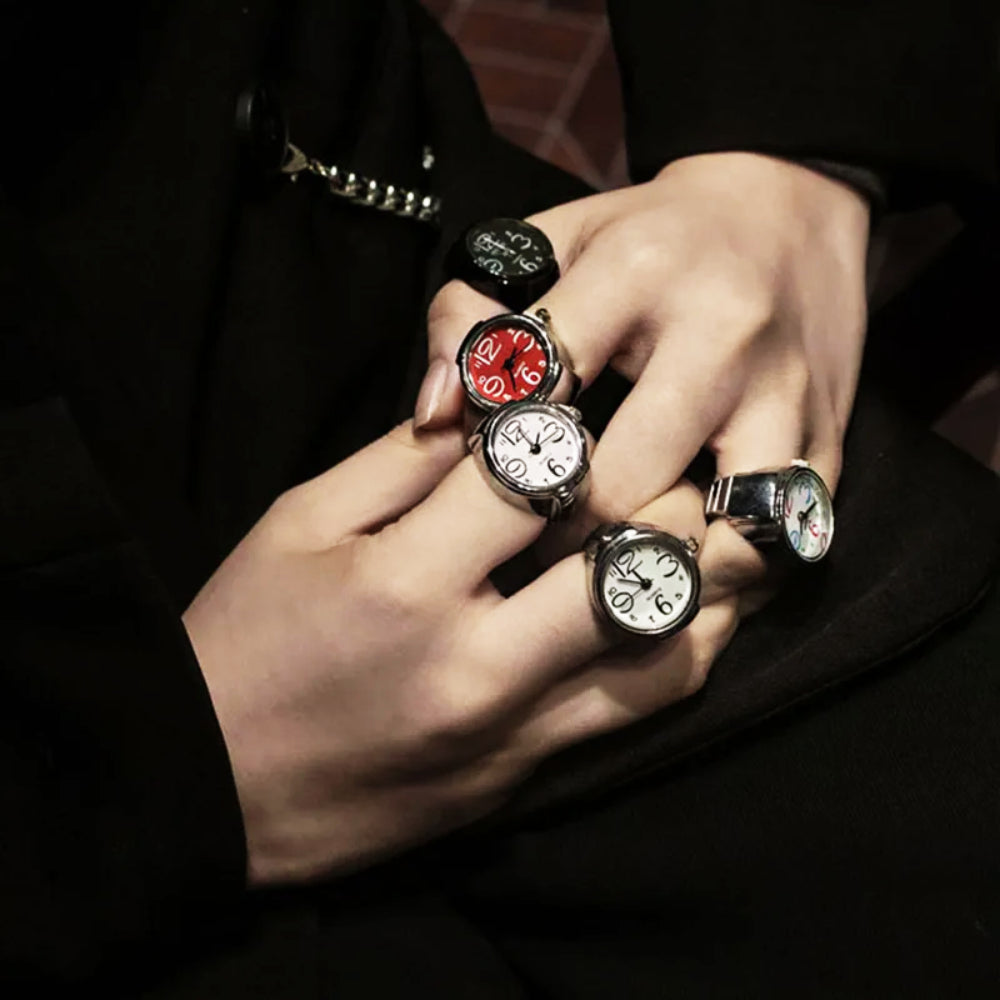 Atria Finger Ring Watch, Compact Timepiece For Everyday Wear
