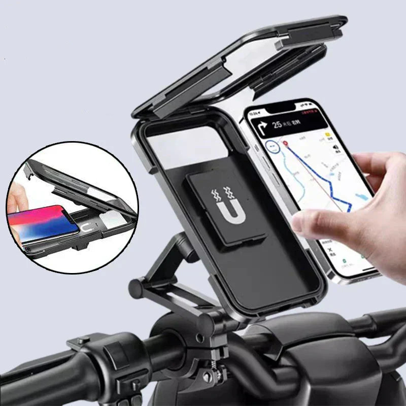 NovaTrail-fietstelefoonhouder met waterdichte hoes en draadloze powerbank van 15 W