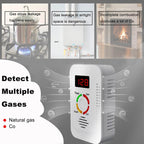 2-in-1 Home Alarm For Gas Leaks, Carbon Monoxide Detection