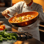Professionell kopparpanna med non-stick-beläggning och perfekt värmefördelning - Fioriscas