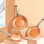 Professionell kopparpanna med non-stick-beläggning och perfekt värmefördelning - Fioriscas