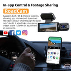 1080P-Dashcam mit zwei Objektiven und Front- sowie Innenraumansicht, NovaSight DuoCam