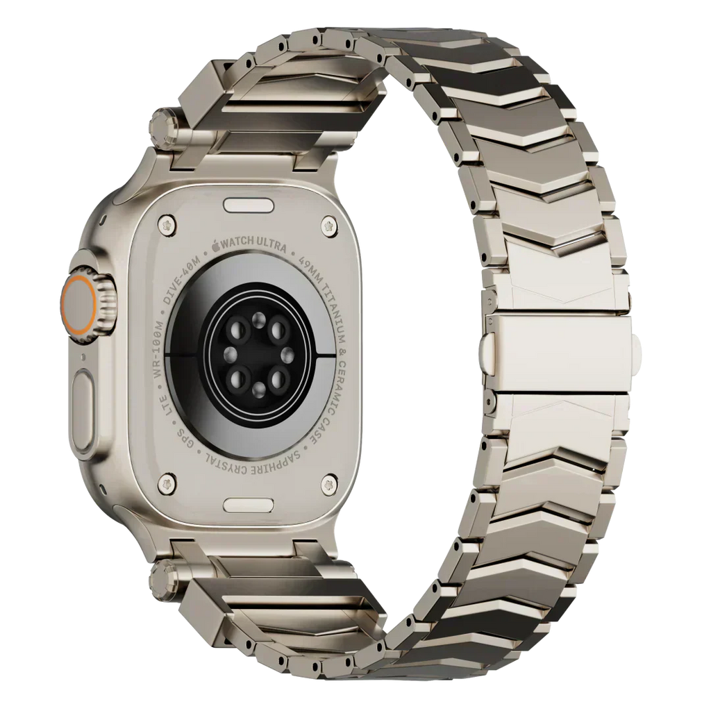 Elestra V01 titanový řemínek na hodinky pro Apple Watch, design ve tvaru V