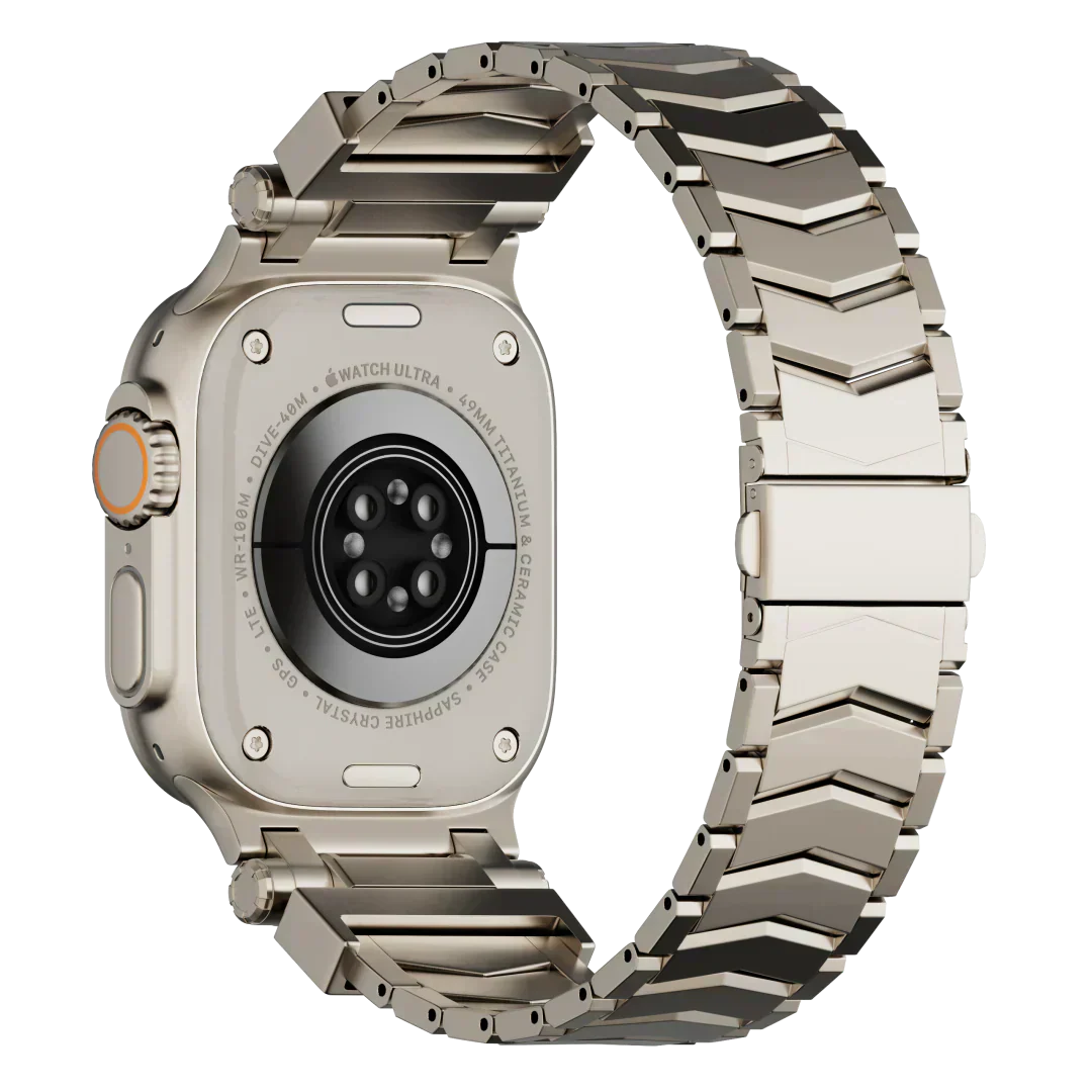 Elestra V01 titanový řemínek na hodinky pro Apple Watch, design ve tvaru V