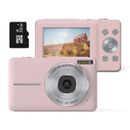 Videocamera ricaricabile per vlog con zoom 16x, foto da 44 MP e video 1080P