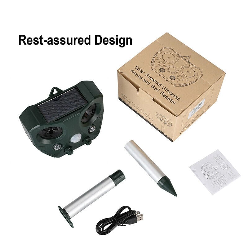 Solar Powered Ultrasonic Animal Repeller For Yards And Gardens
