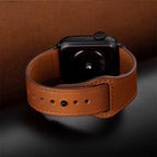 Vegansk læderrem med løkke til Apple Watch, stift og foldelukning