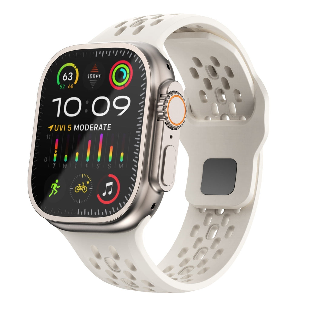 Bracelet Apple Watch, AeroFlex en caoutchouc suisse FKM respirant, ajustement sport