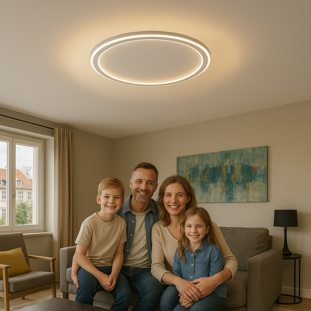 SkagaNova dæmpbar LED-loftslampe, skandinavisk aluminium og akryl