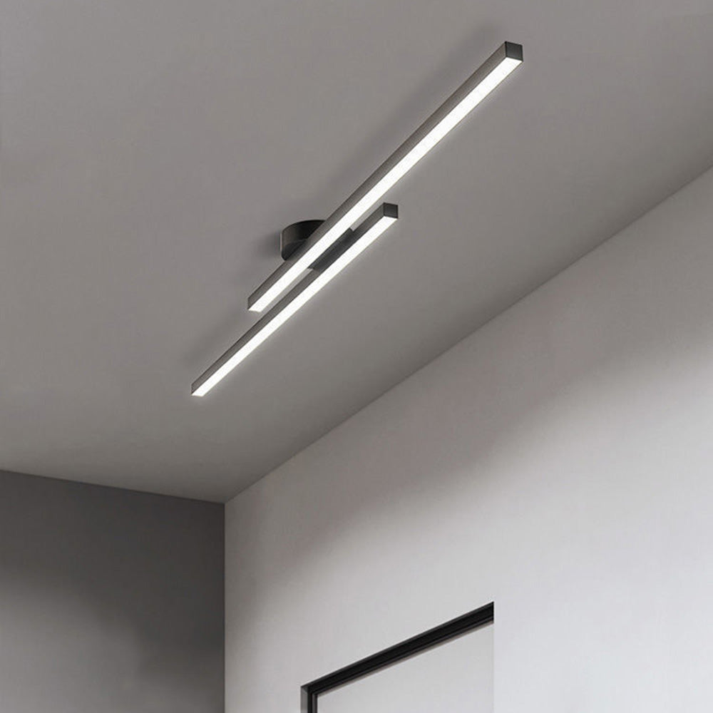 Ultra-Slim LED Semi-Flush Ceiling Light in Aluminum, LumenVale