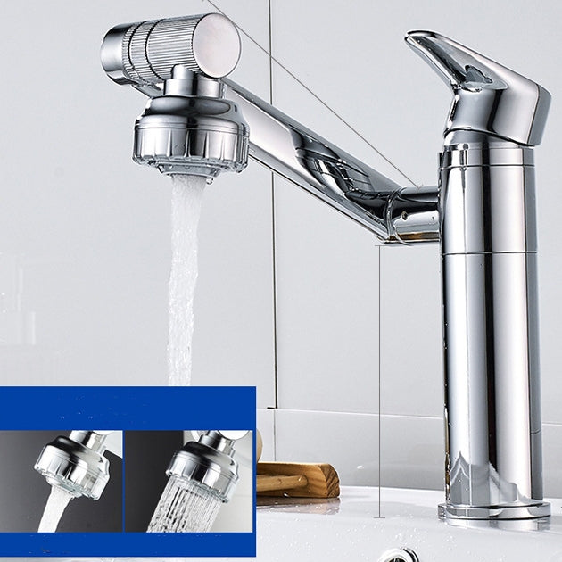 Rotating-Head Single-Hole Sink Faucet, Corrosion-Resistant Finish