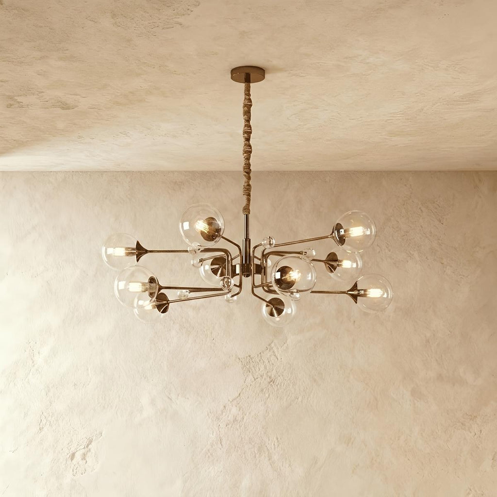 Luxusní skleněný lustr Lumora pro elegantní obytné prostory