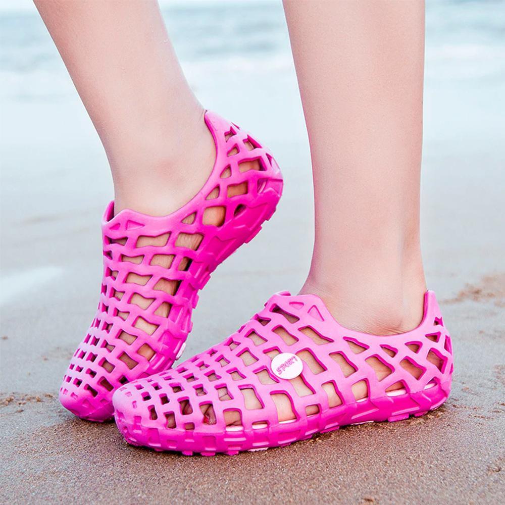 Breathable Hollow Design Solid Flat