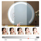 Luminara rundt LED-sminkespejl med berøringsbetjent dæmpbart lys