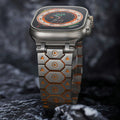 Vantira FusionX Titanium Apple Watch Band, Hexagonal Link Design