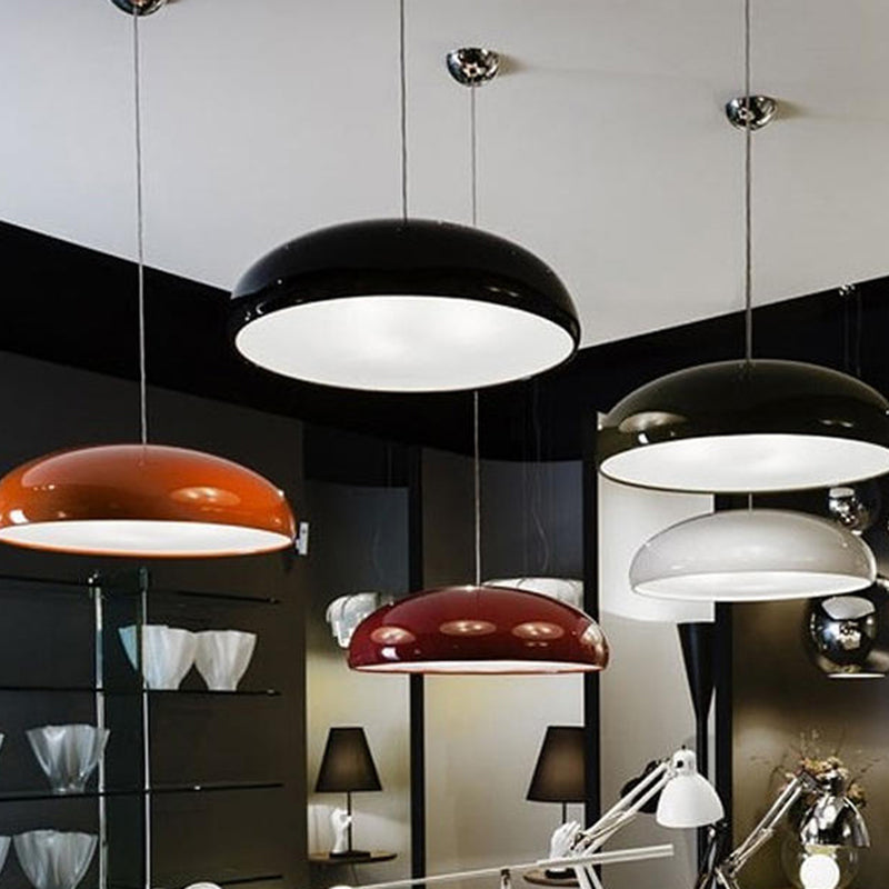 Lampada a sospensione Nova Deco, paralume cilindrico in metallo disponibile in 4 colori e 3 dimensioni