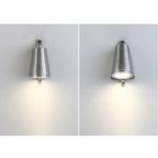 Lampada da parete industriale Ray a forma di campana in metallo, nero/grigio/rame/alluminio | Fioriscas