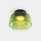 Håndlavet loftslampe i glas, Lumenweave nordisk design med flere niveauer