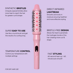 Infrared Ceramic Round Brush With LCD Display for Shine and Volume Curl | Fioriscas