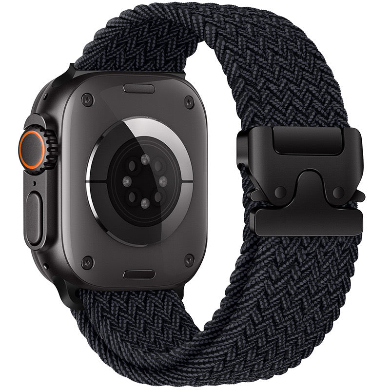 Braided Nylon Apple Watch Band With Parachute Buckle