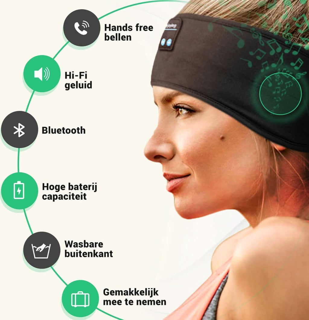 Bandeau de sommeil Bluetooth intelligent pour un sommeil profond et la relaxation - Fioriscas