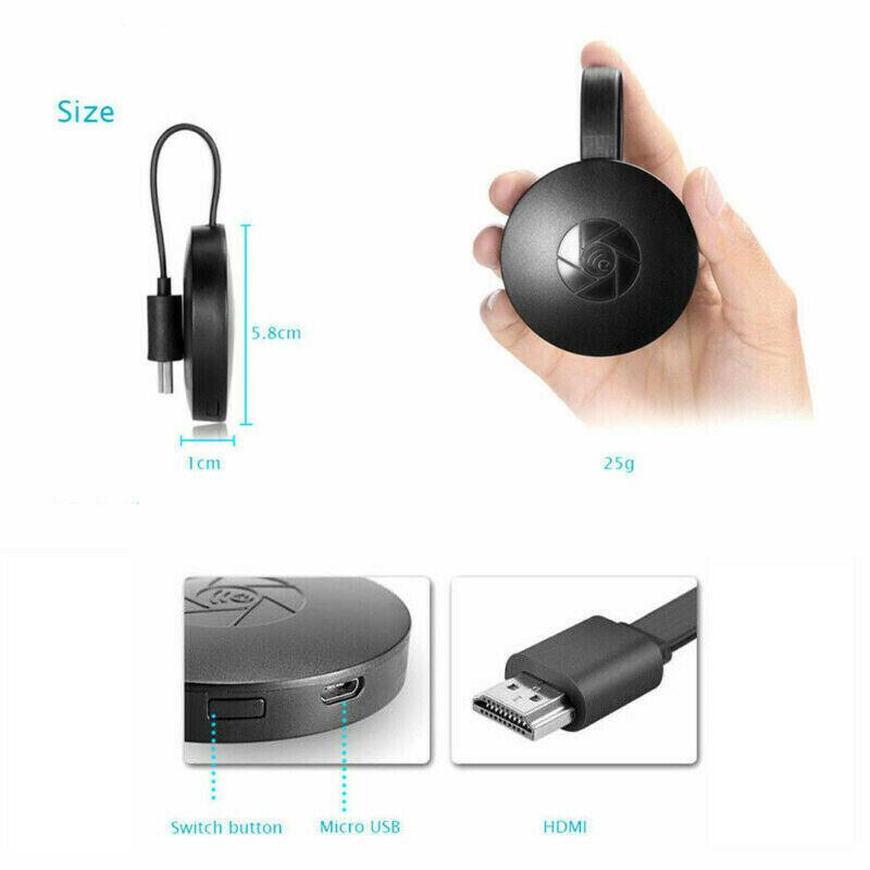 Draadloze schermspiegeladapter, compacte 1080p HDMI-streamingontvanger