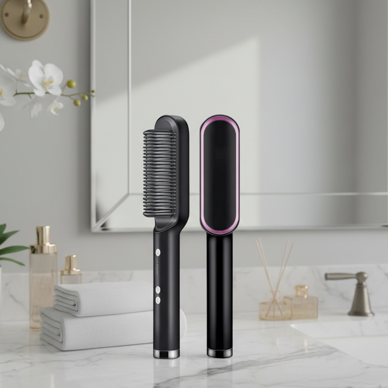 Alisador de cabelo profissional com cerâmica de turmalina para estilo brilhante - Fioriscas