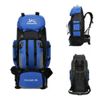 Ultralichte wandelrugzak van 90 liter, waterdicht ripstopmateriaal met regenhoes