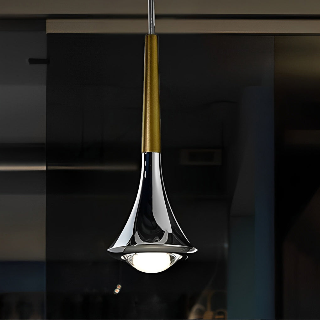 LumenAria Nordic Metal Pendant Light With A Water-Drop Silhouette For Stairs